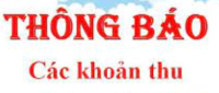 Thông báo các khoản thu 2025-2026