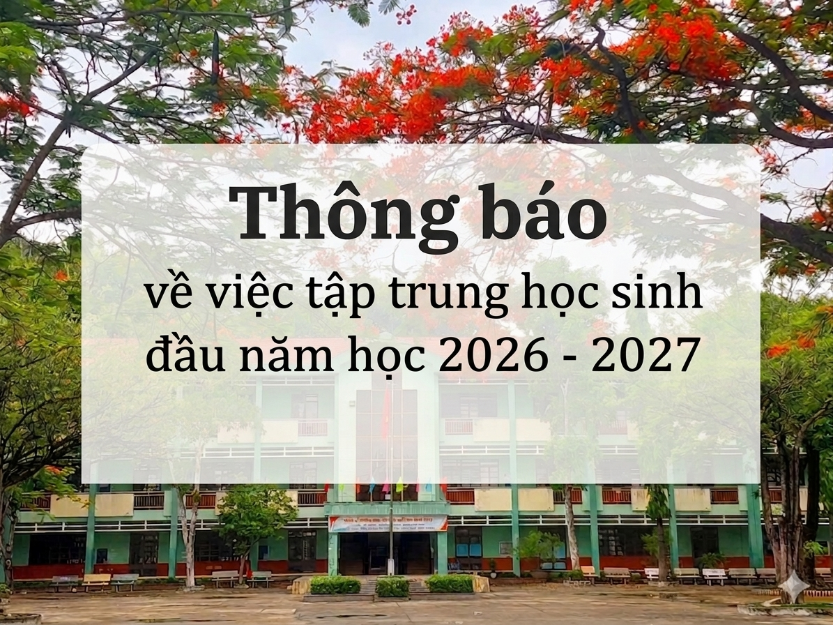 Thông báo tập trung học sinh đầu năm học 2026 - 2027